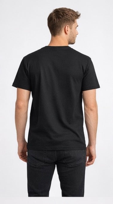 T-shirt basique noir unisexe - coupe moderne