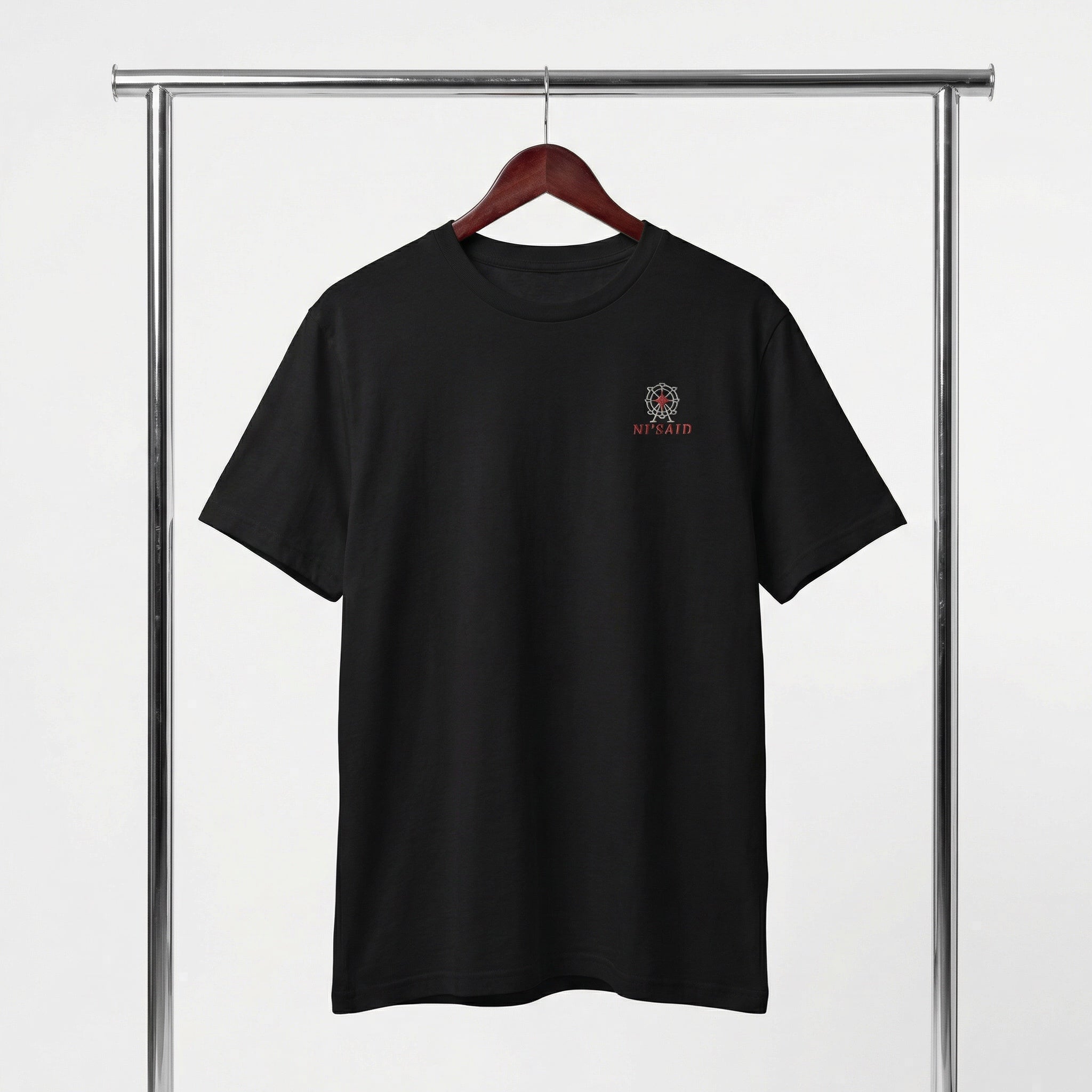 T-shirt basique noir unisexe - coupe moderne